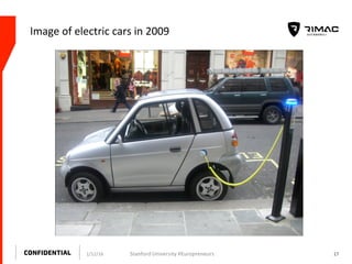 1/12/16	
   Stanford University #Europreneurs	
   17	
  
Image	
  of	
  electric	
  cars	
  in	
  2009	
  
 