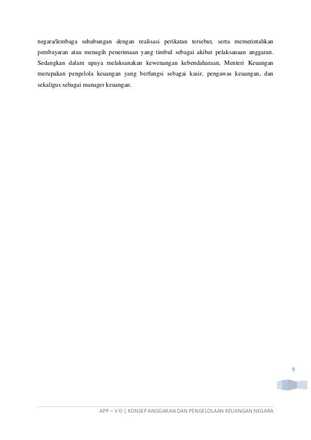 Makalah Konsep Anggaran Dan Pengelolaan Keuangan Negara