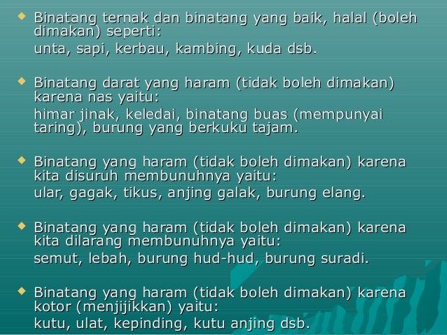 Materi Makanan Dan Penyembelihan