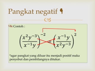 Pangkat negatif 



 