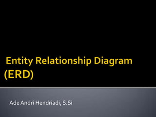 Entity Relationship Diagram(ERD) Ade Andri Hendriadi, S.Si 