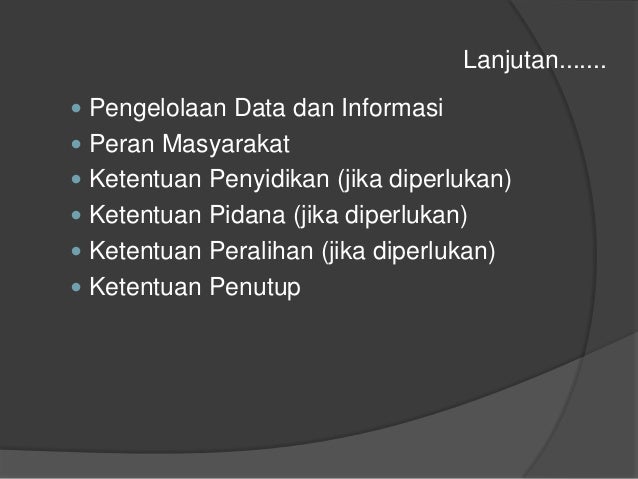 Materi muatan raperda lh