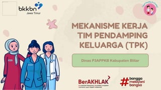 Dinas P3APPKB Kabupaten Blitar
MEKANISME KERJA
TIM PENDAMPING
KELUARGA (TPK)
Jawa Timur
 