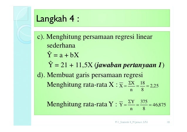 Minggu 10 Teknik Analisis Regresi