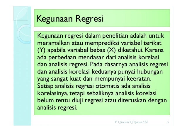 Minggu 10 Teknik Analisis Regresi
