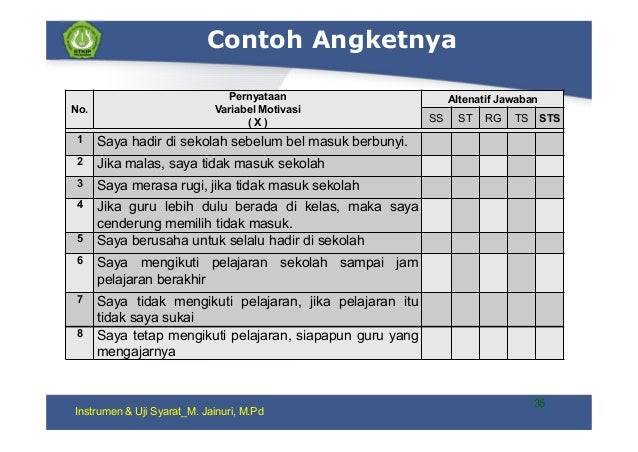 Instrumen Dan Uji Syarat Instrumen