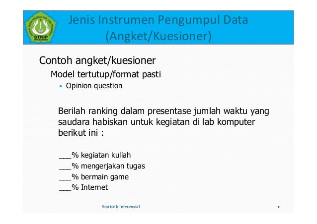 Minggu 6_Instrumen Pengumpul Data