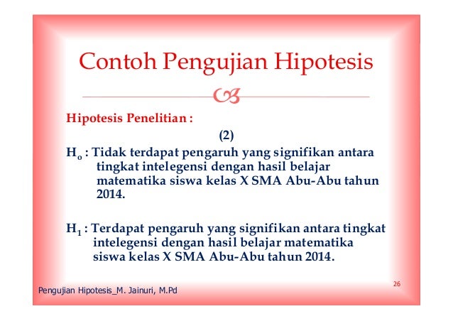 Pengujian Hipotesis