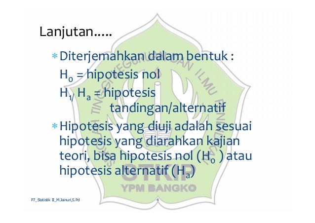 Minggu 8_Pengujian Hipotesis