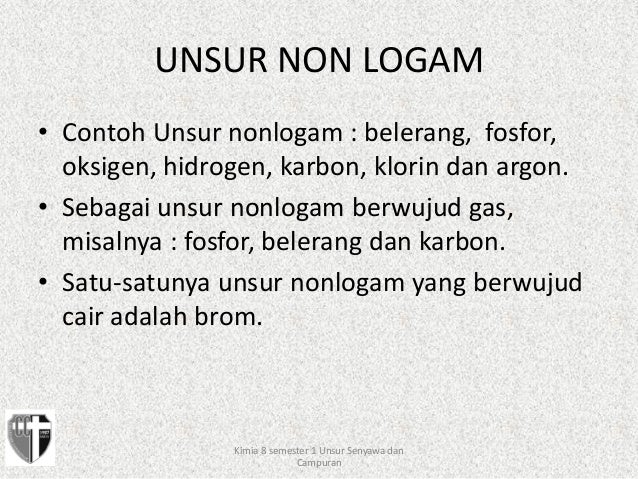 Materi pelajaran kimia kelas 8 semester 1