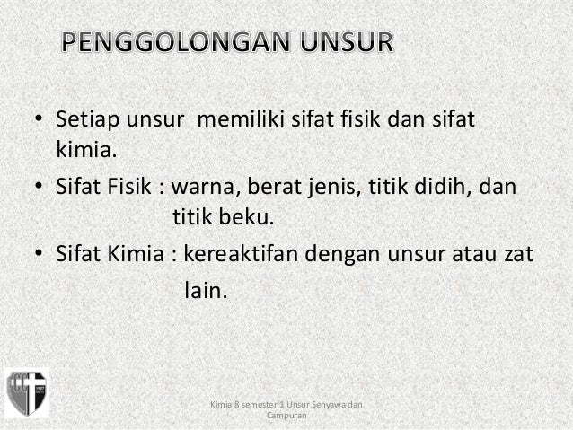 Materi pelajaran kimia kelas 8 semester 1