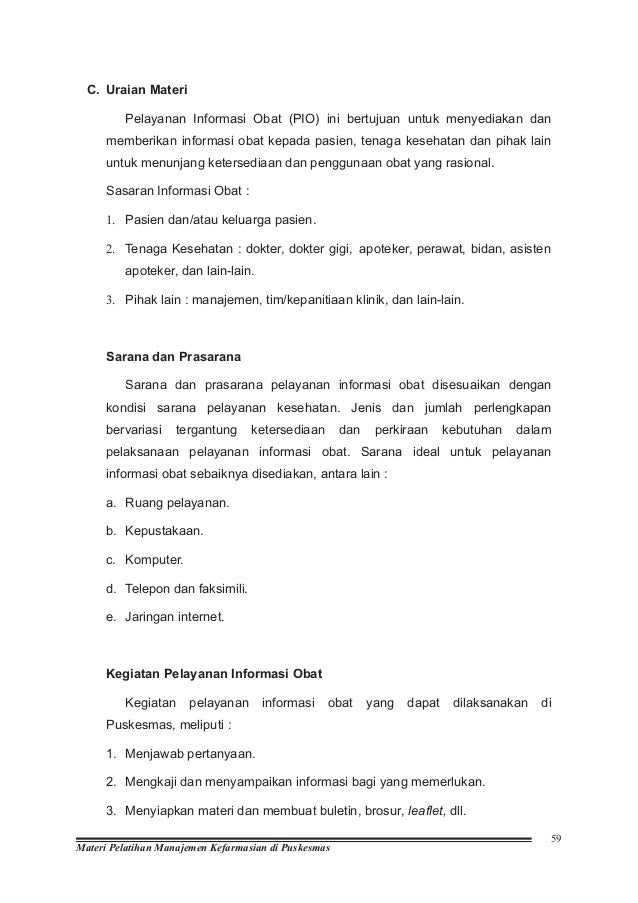Materi pelatihan manajemen kefarmasian di puskesmas (jica)