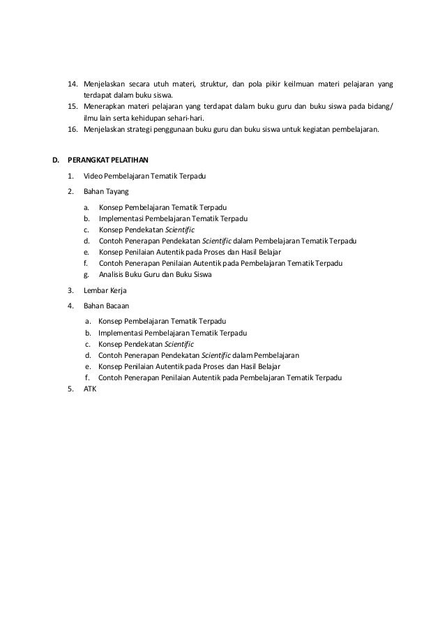 Konsep Pembelajaran Tematik