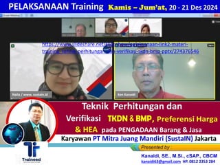 PEMAPARAN (Online, 14 Jan'26)_RENCANA + Link2 MATERI BimTek_PTK 007 ...