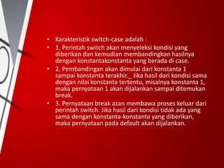 Materi pemrograman dasar 5 percabangan | PPTX