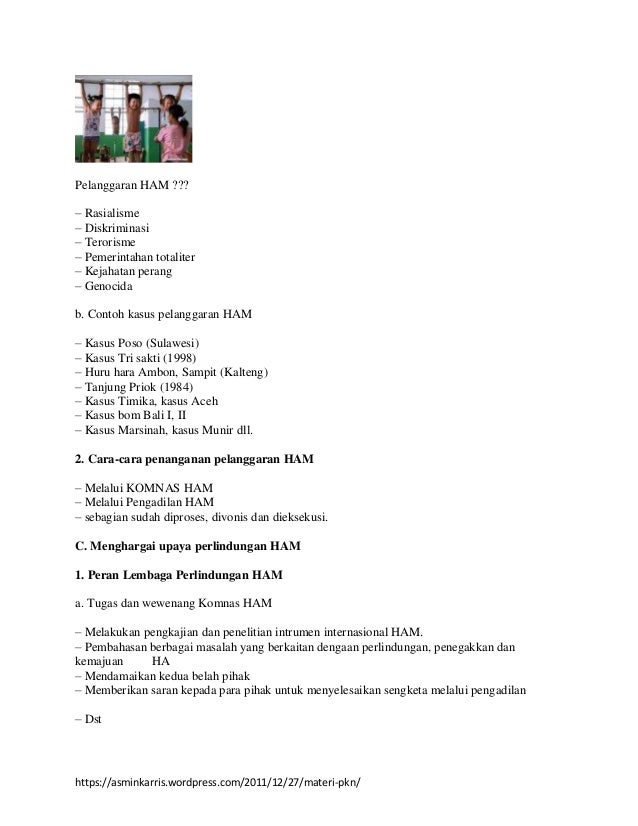 Materi pendidikan kewarganegaraan kelas 7