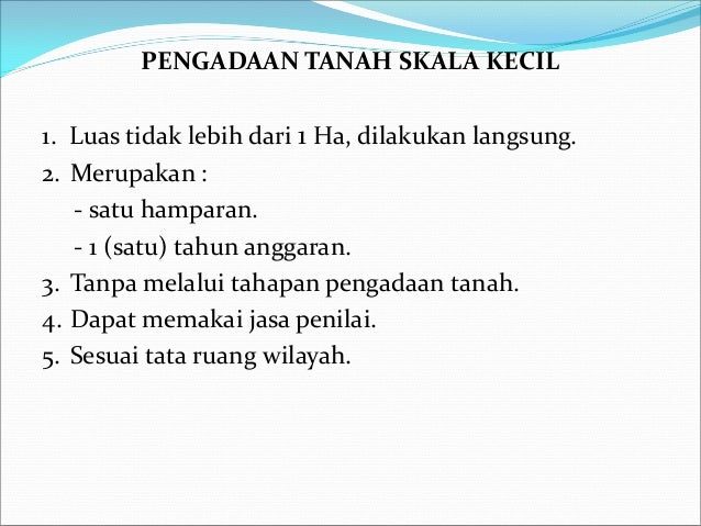 Materi pengadaan tanah