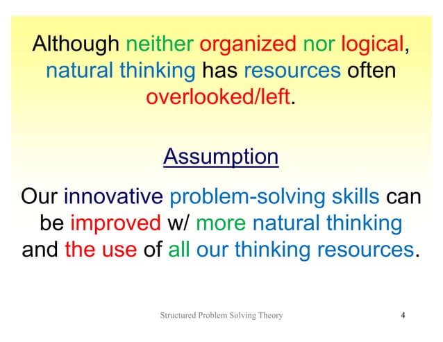 a simple theory, problem solving methodologies | PPT