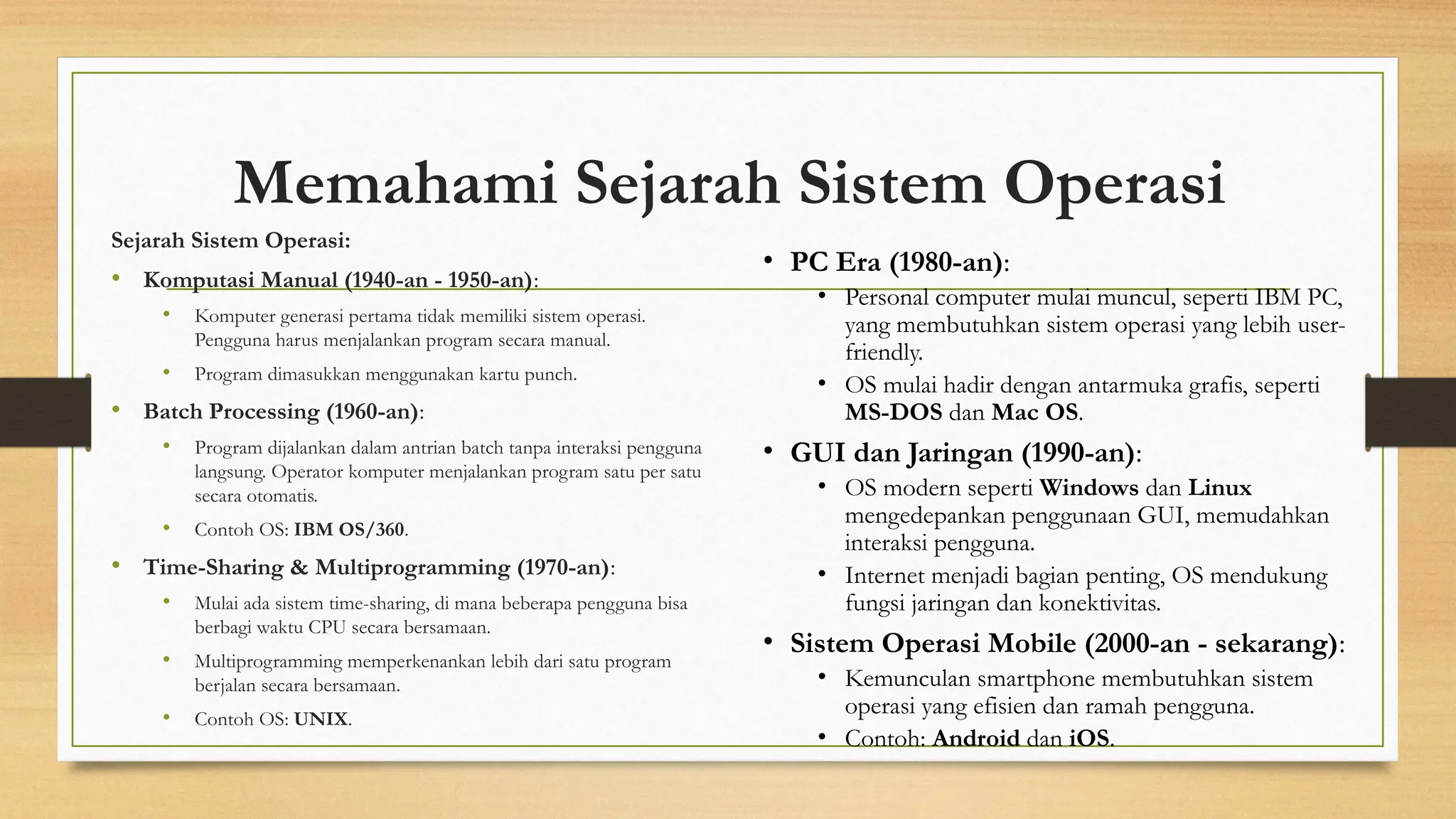 Pengenalan sistem operasi dari windows, linux dan Android | PPTX