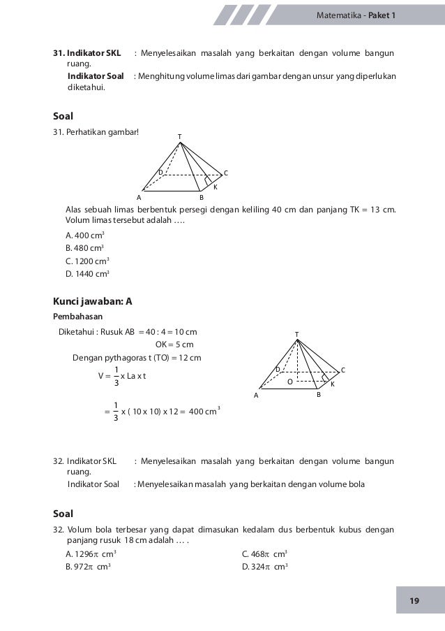 Materi Pengayaan Un Matematika Smp Mts Direktorat Psmp Kemendikbud