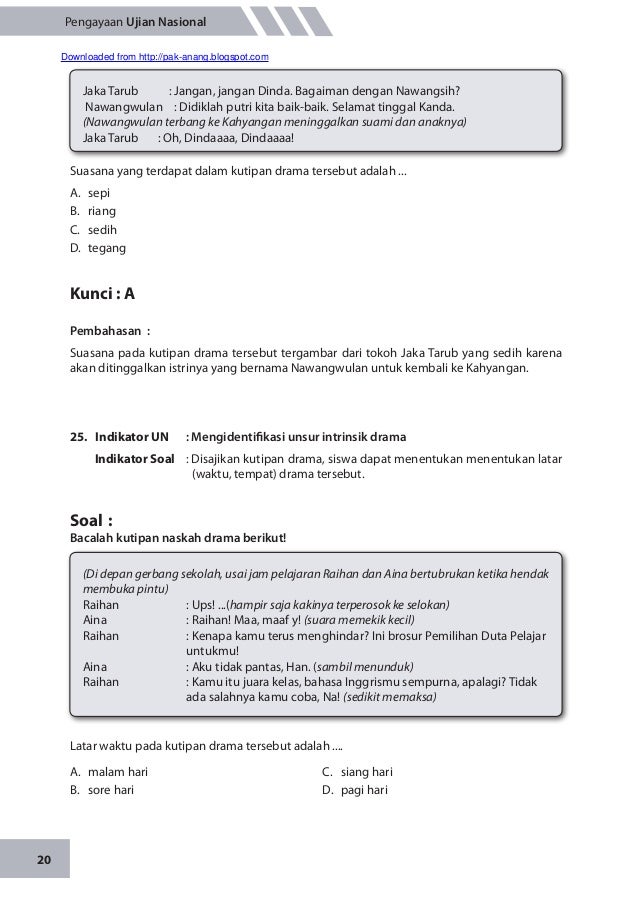 Materi Pengayaan UN Bahasa Indonesia SMP/MTS 2014