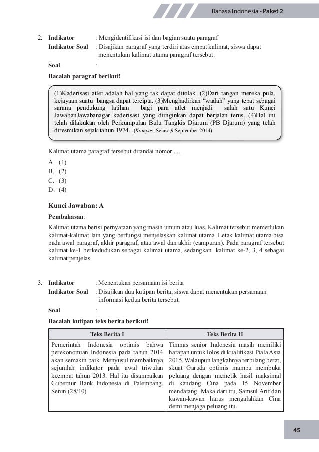 Materi Pengayaan Un Bahasa Indonesia Smp Mts 2015