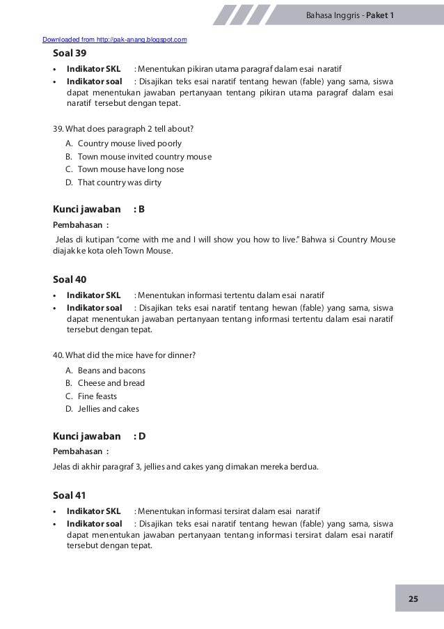 Materi Pengayaan Un Bahasa Inggris Smp M Ts 2014