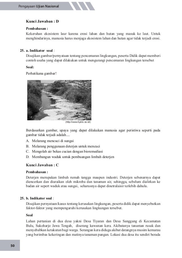 Soal essay ipa kelas 7 tentang pencemaran lingkungan 04 picture