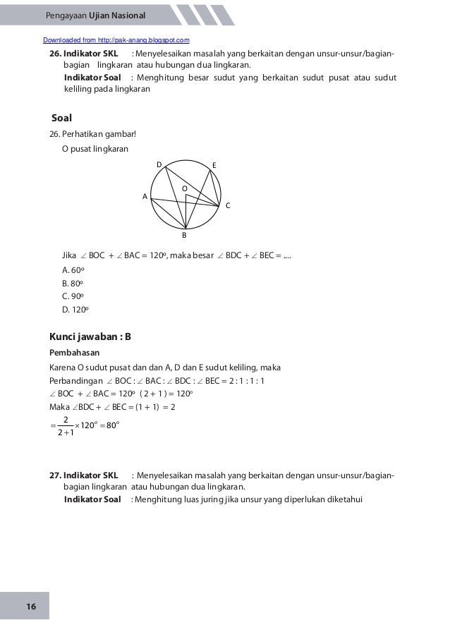 Contoh Latihan Soal Soal Un Matematika Smp Materi Lingkaran Contoh Latihan Soal Soal Un Matematika Smp Materi Lingkaran