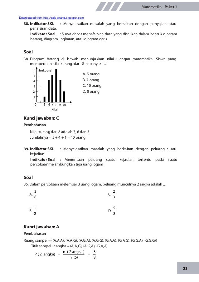 Materi Pengayaan UN Matematika SMP/MTS 2014