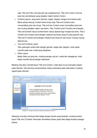 Materi penggunaan microsoft power point dan microsoft excel | PDF
