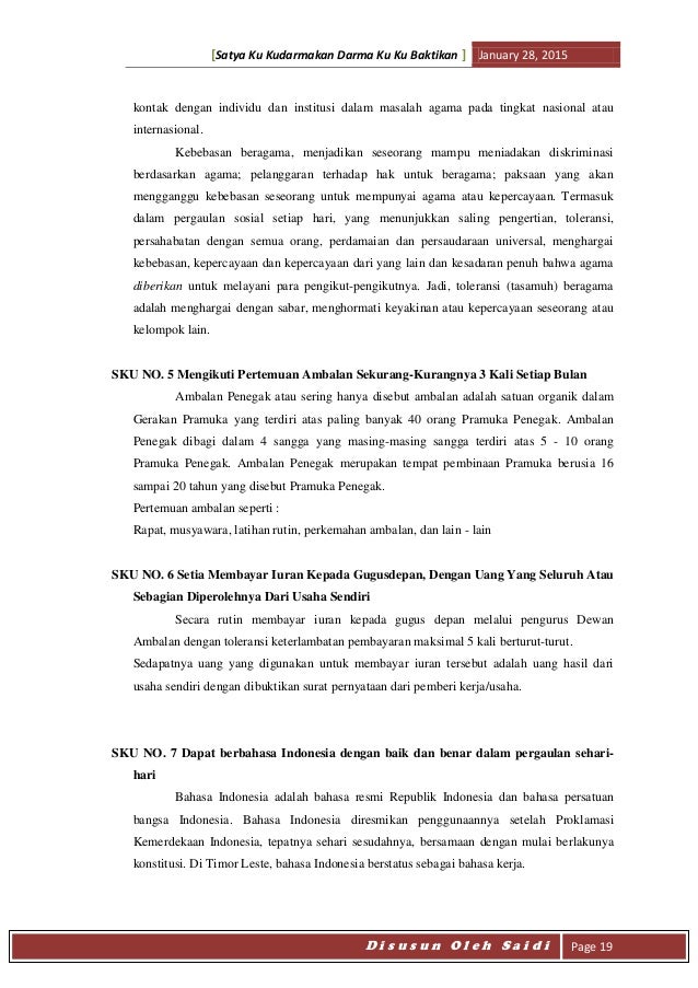 Materi Pengisian Sku Penegak Bantara