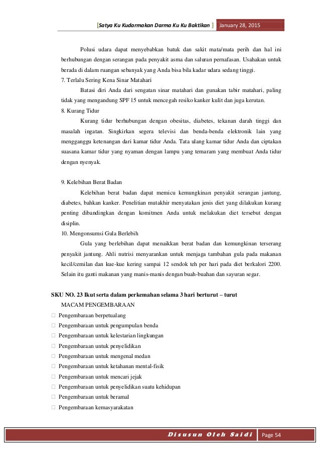 Materi pengisian sku penegak bantara Materi pengisian sku penegak bantara