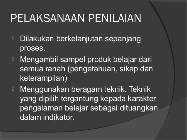 Materi penilaian otentik (musyafak)