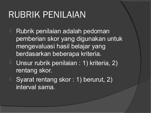 Materi Penilaian Otentik Musyafak