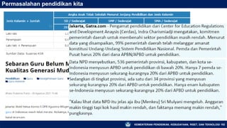 KEMENTERIAN PENDIDIKAN, KEBUDAYAAN, RISET, DAN TEKNOLOGI 182
Permasalahan pendidikan kita
 
