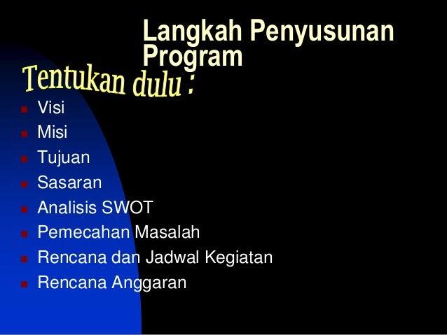 Materi perencanaan kegiatan