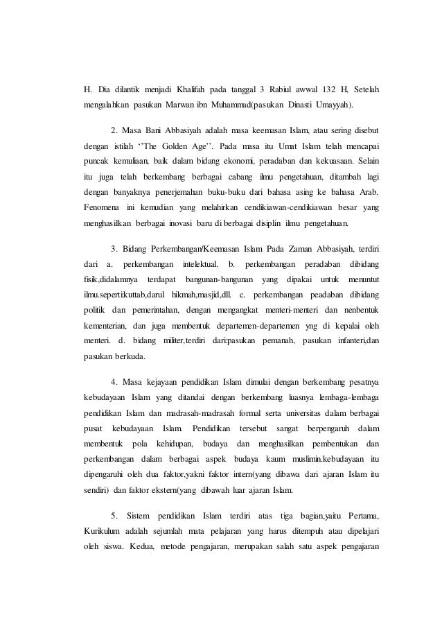 Materi Perkembangan Peradaban Islam Pada Masa Kejayaan M Hasan Ra