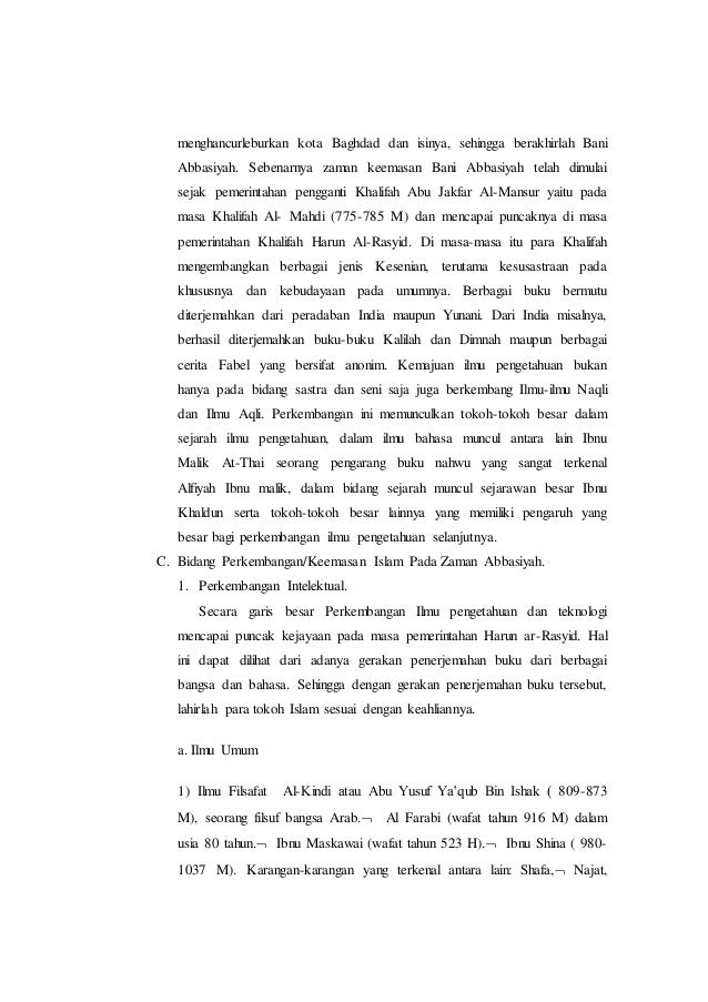 Materi perkembangan peradaban islam pada masa kejayaan