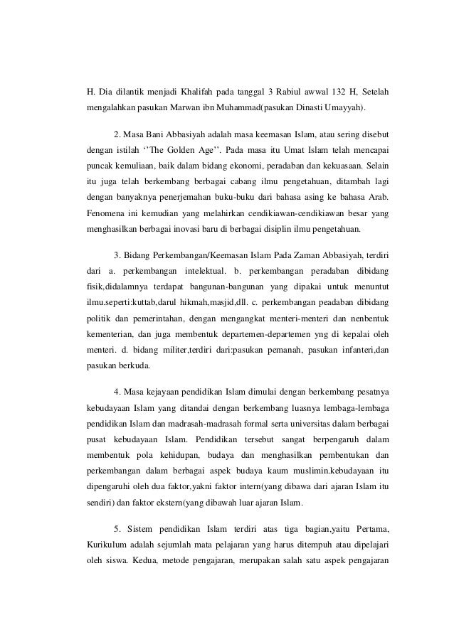 Materi Perkembangan Peradaban Islam Pada Masa Kejayaan