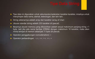 Pengantar Struktur Data dan Tipe-tipe Data (Pertemuan 2 dan 3) | PPTX