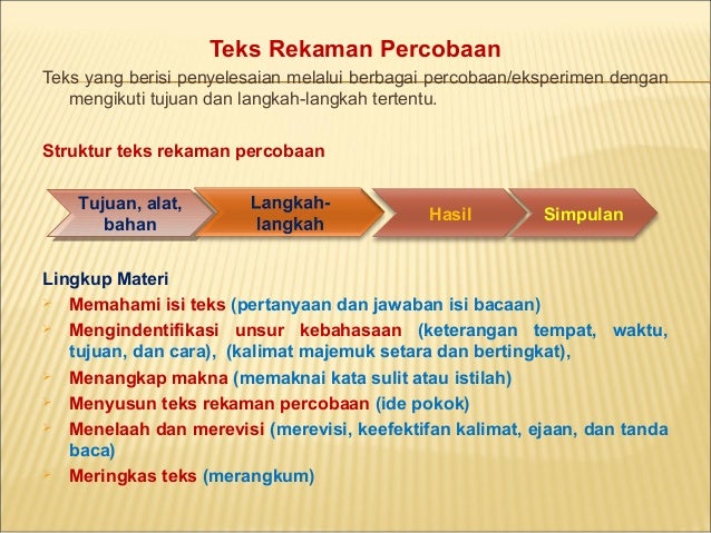 Contoh Teks Rekaman Percobaan Smp - Rumah Soal