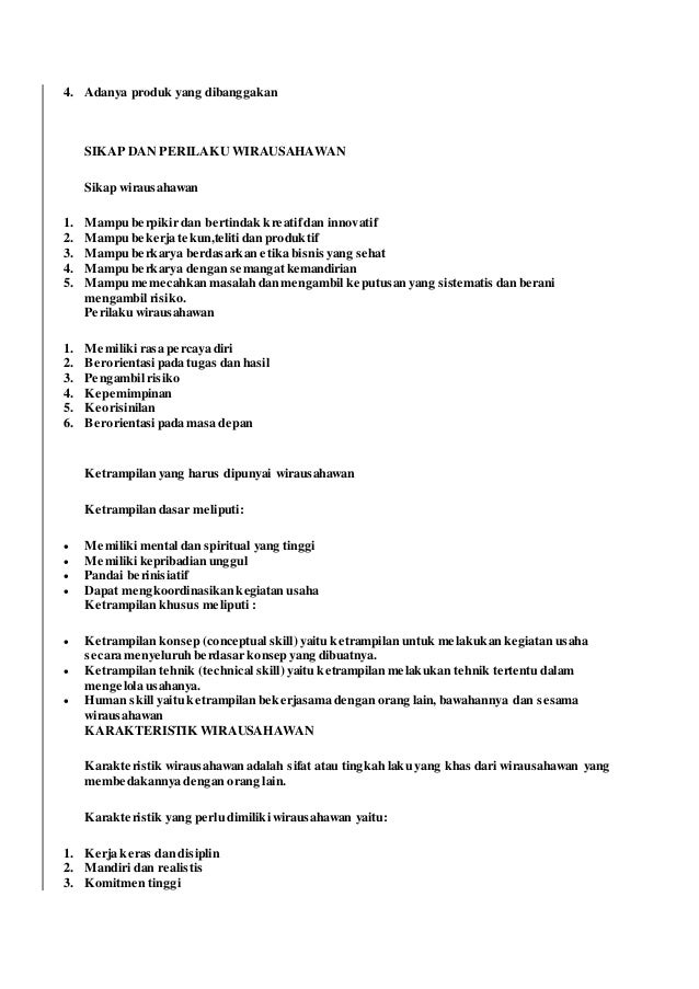 Materi Produk Kreatif Dan Kewirausahaan Materi Produk Kreatif Dan Kewirausahaan