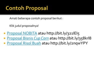 Penyusunan Proposal Usaha | PPT