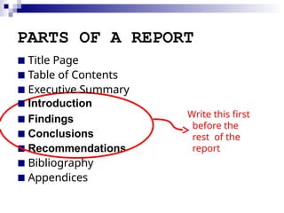 MATERI WRITING AND PRESENTING A REPORT .pptx