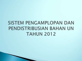 Materi ringkas rakor UN kab magelang 5 april 2012