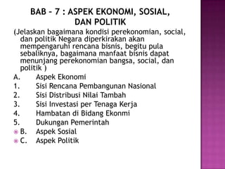 Materi Studi Kelayakan Bisnis