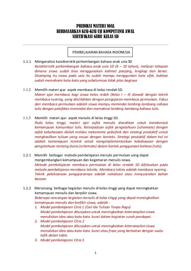 Model Pembelajaran Bahasa Indonesia Sd Kelas Tinggi - Seputar Model