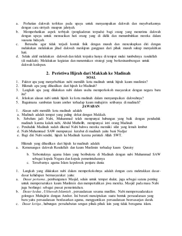Materi Soal Dan Jawaban Mata Kuliah Sejarah Peradaban Islam