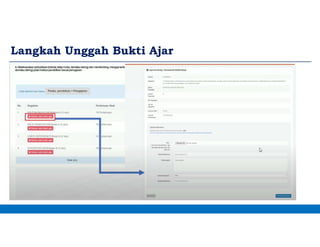 Langkah Unggah Bukti Ajar
 